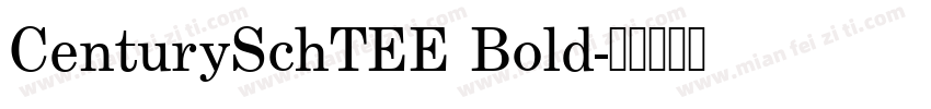 CenturySchTEE Bold字体转换